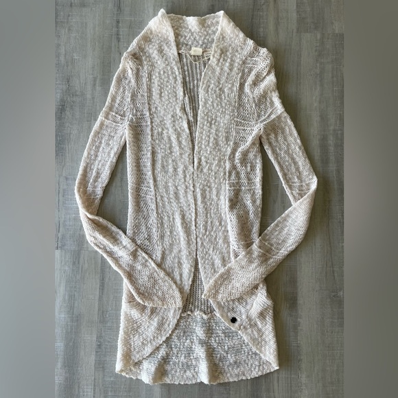 ROXY Cream Long Sleeve Lightweight Sweater/Coverup Size XS - Picture 1 of 5